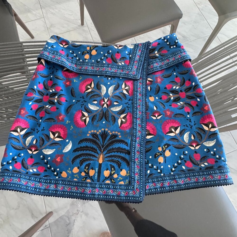 Farm Rio Palms Paradise Wrap Front Skirt Size 32